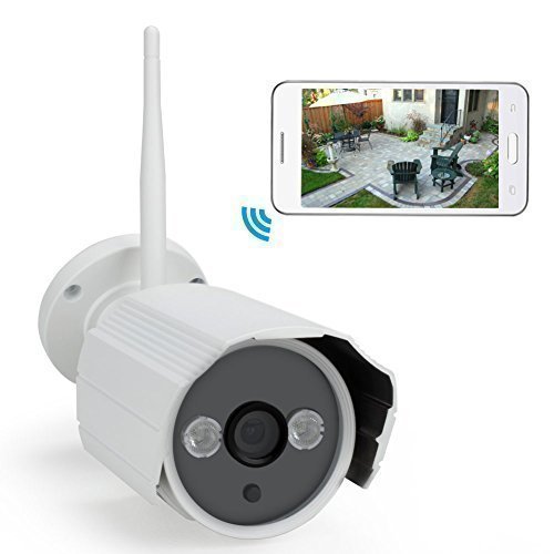 IdeaNext HD 720P Wireless WiFi Bullet IP Camera OutdoorIndoor Waterproof Surveillance Network Camera for SmartphoneTabletPC with IR Night Vision P2P 8GB ROM Motion Detection Email Alert Remote View