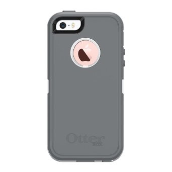 OtterBox DEFENDER SERIES Case for iPhone 5/5s/SE - Frustration Free Packaging - GLACIER (WHITE/GUNMETAL GREY)