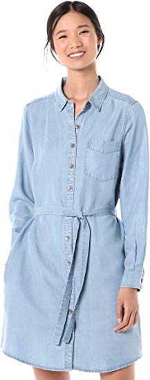 Amazon Brand - Goodthreads Women's Tencel Long-Sleeve Shirt Dress