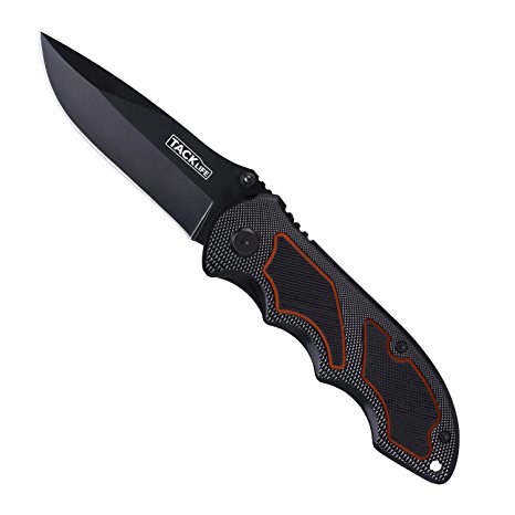 Tacklife FK03 Pocket Knife Folding Knife with Ergonomically Designed Handle, Colored Metal Texture, Rust-proof Steel Blade, and Liner Lock, 4.6-Inch Closed Perfect for Outdoor and Daily Use