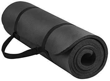 BalanceFrom Go Yoga All Purpose Anti-Tear Exercise Yoga Mat with Carrying Strap, Black