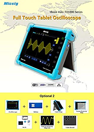 Micsig Digital Tablet Oscilloscope 100MHz 4CH TO1104 with Optional 2