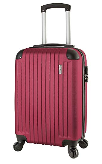 TravelCross Philadelphia 22'' Carry On Lightweight Hardshell Spinner Luggage - Pink