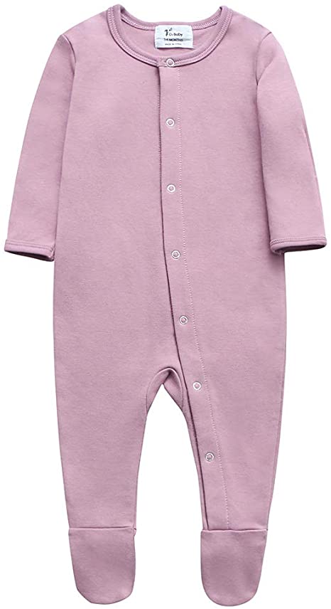 Unisex Baby Organic Cotton Footed Sleep and Play, Long Sleeve Pajamas