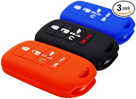 Silicone Remote Key Fob Cover Protector for Honda Civic Accord Pilot CR-V 5 Buttons 2015-2021