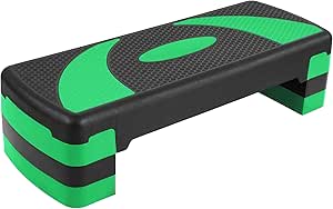 BalanceFrom 31-Inch Lightweight Portable Adjustable Height Workout Aerobic Stepper Step Platform Trainer with Raisers, Multiple Colors