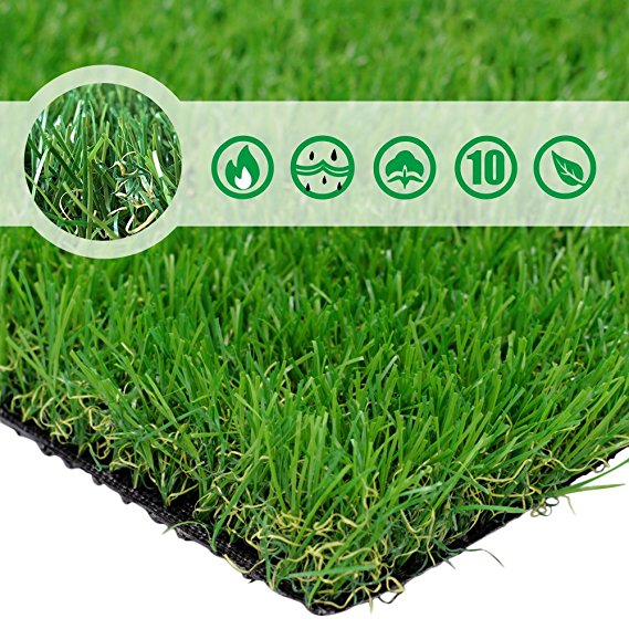 PET GROW Realistic Artificial Grass Rug - Indoor Outdoor Garden Lawn Patio Balcony Synthetic Turf Mat - Thick Fake Grass Rug 4 FT x13 FT(52 Square FT)