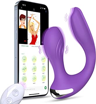 Dual Stimulation App Remote Control Wearable Panty Clitoral Vibrators Rose G Spot Butterfly Vibrator with 9 9 Strong Vibration Mode Acvioo Sex Toys for Women or Couples (Purple)