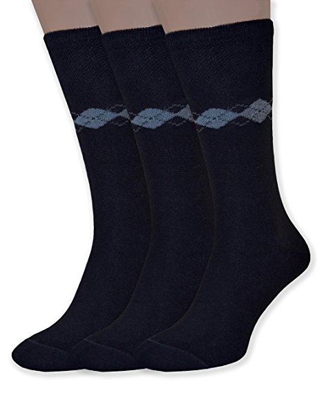 PETANI Dress Socks – 70% Cotton European Black Socks for Men – 3 pack Crew Socks