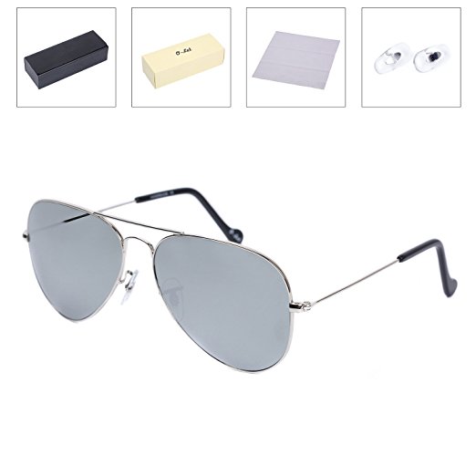 O-Let Premium Aviator Sunglasses for Men Women, w/ UV400 Glass Lens