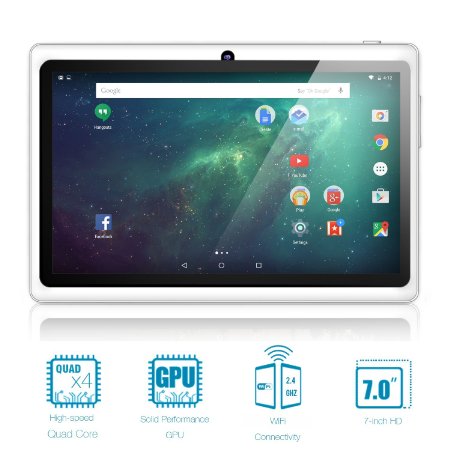 NeuTab® 7'' Quad Core Google Android 4.4 KitKat Tablet PC, 8GB Nand Flash, HD 1024X600 Display, Bluetooth, Dual Camera, 1 Year US Warranty FCC Certified