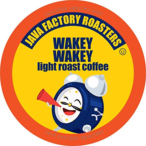 Java Factory Single Cup Coffee for Keurig K Cup Brewers, Wakey Wakey Light Roast, 40 Count