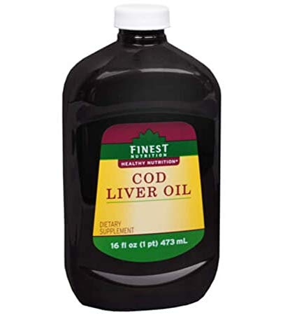 Finest Nutrition Cod Liver Oil Dietary Supplement Liquid--16 fl oz (473 ml)-Product ID DRU-446115_1