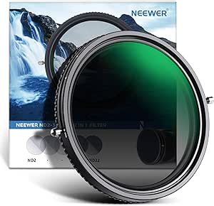 NEEWER 2 in 1 72mm Variable ND Filter ND2–ND32&CPL Filter(Circular Polarizer Filter) No X Cross/30 Layer Nano Coated/HD Optical Glass//Ultra Slim Aluminum Alloy Frame/Water Repellent/Scratch Resistant