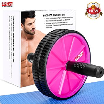 Arltb Ab Wheel Roller (5 colors) with Free Knee Mat and Anti-Slip Handles and Storage Box Perfect Abdominal Core Carver Fitness Workout for Abs Exercise and Strengthen Your Abs and Core