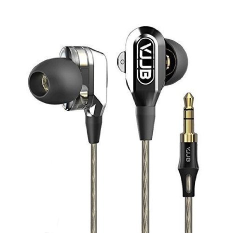 GranVela V1 Dual Driver Earphones Hi-Fi In-Ear Headphones Patent Designed With High Performance Two Moving Coil Drivers Earbuds