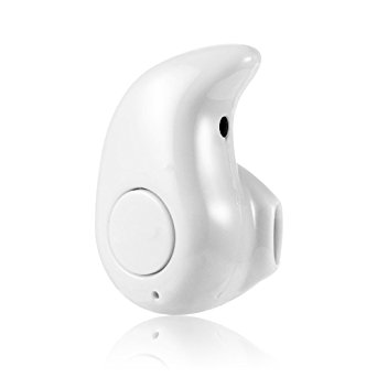 Mini Wireless Invisible Bluetooth Earphone, Smallest Wireless Headphone Earbuds Headset with In-ear Mic for Most Bluetooth Smartphones iPhone 6 Samsung S6 Edge Xiaomi Sony Lenovo HTC LG Moto (White)