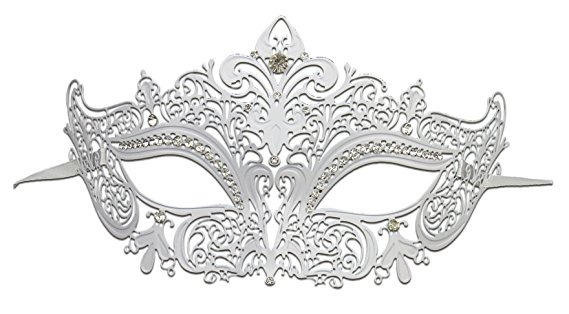 Luxury Mask Women's Laser Cut Metal Venetian Masquerade Crown Mask