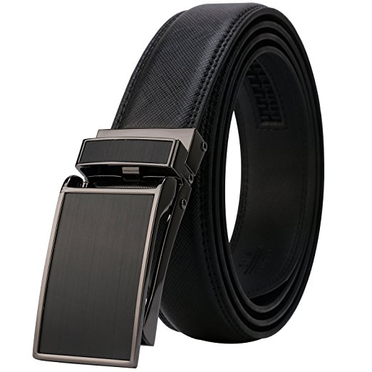 Dante Genuine Leather Ratchet Click Dress Belts for men,Trim to Fit