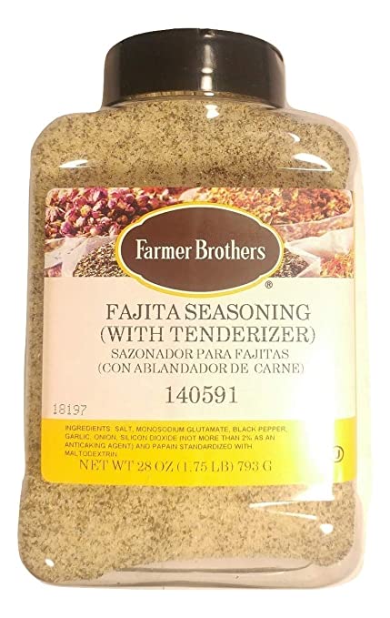 Farmer Brothers Fajita Seasoning 1lb 12 Oz Large Restaurant/food Service Size Container