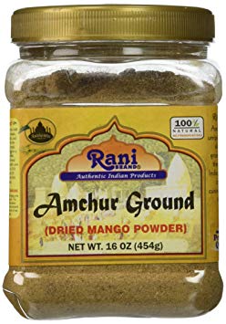 Rani Amchur (Mango) Ground Powder Spice 16oz (454g) ~ All Natural, Indian Origin | No Color | Gluten Free Ingredients | Vegan | NON-GMO | No Salt or fillers