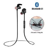 Bluetooth EarbudsSinvitron Magnet Attraction Metal Earphones V41 Wireless Sweatproof Headphones In-Ear Noise Cancelling Sports Running Headset with Microphone for iPhoneipadSamsung and More