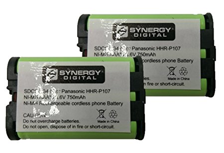 Panasonic HHR-P107 Cordless Phone Battery Combo-Pack includes: 2 x BATT-107 Batteries