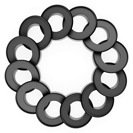Discagenda Aluminum Disc-Binding Discs 42mm 1.65in 12 Piece Set Black
