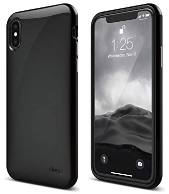 elago Cushion Series iPhone X Case [Upgrade Version] - Anti-Smudge Coat Shock Absorbing TPU Protective Cover for Apple iPhone X (2017) - Black