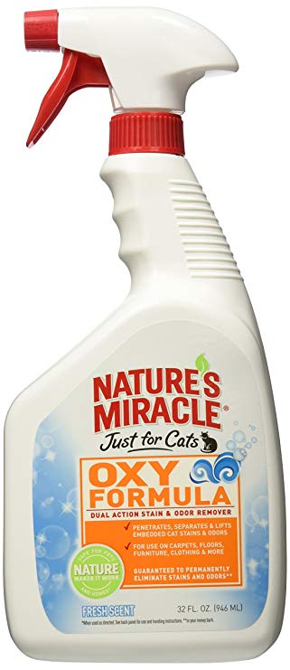 Nature's Miracle Just Cats Orange Oxy Stain Odor Remover, 24-Ounce (308139)