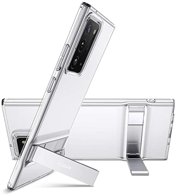 ESR Metal Kickstand Case for Samsung Galaxy Note 20 Ultra [Vertical & Horizontal Stand] [Reinforced Drop Protection] – Clear