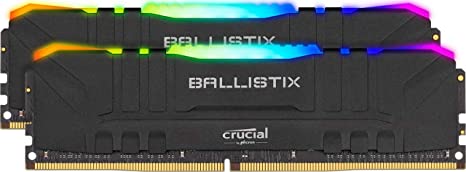 Crucial Ballistix RGB 3600 MHz DDR4 DRAM Desktop Gaming Memory Kit 32GB (16GBx2) CL16 BL2K16G36C16U4BL (BLACK)