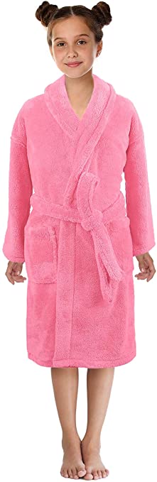 Ultra-Soft Plush Shawl Robes for Boys and Girls