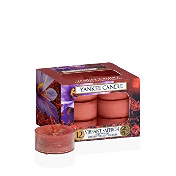 Yankee Candle Vibrant Saffron Tea Light Candles, Red