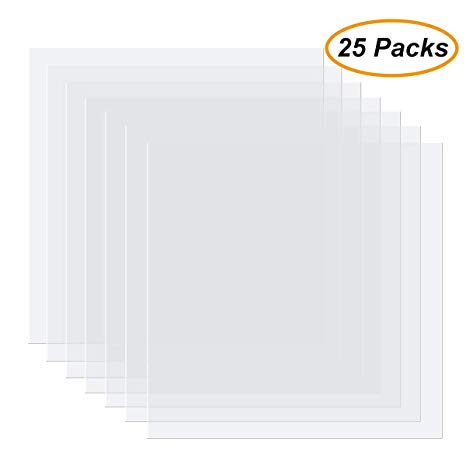 25 Pieces 4 mil Blank Stencil Material Mylar Template Sheets for Stencils, 12 x 12 inches