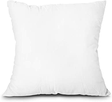 EDOW Throw Pillow Insert, Lightweight Soft Polyester Down Alternative Decorative Pillow, Sham Stuffer, Machine Washable. (White, 14x14)