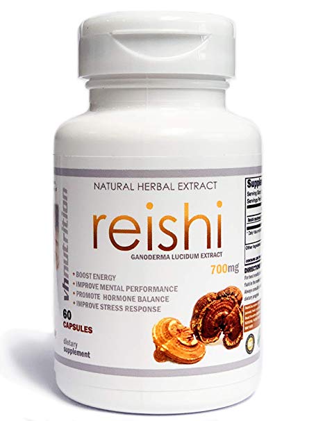 Reishi Mushroom Capsules | 700 mg | 35% Lingzhi Extract | 30 Day Supply