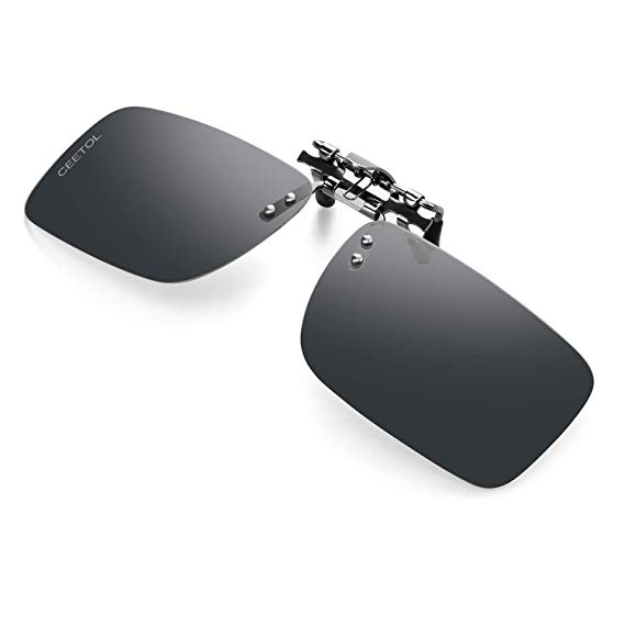 Polarized Clip on Sunglasses,Unisex Flip Up Over Prescription Glasses For Driving Fishing Sport Ultra Light