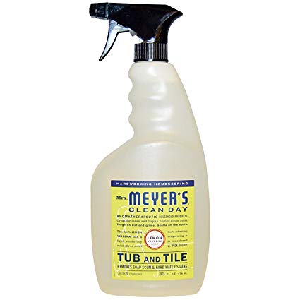 Mrs. Meyer's Tub and Tile Cleaner, Lemon Verbena, 33 Fluid Ounce (Pack of 2)