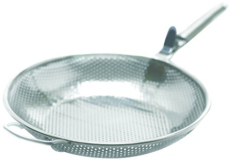 GrillPro 98138 Stainless Steel Perforated Grilling Wok