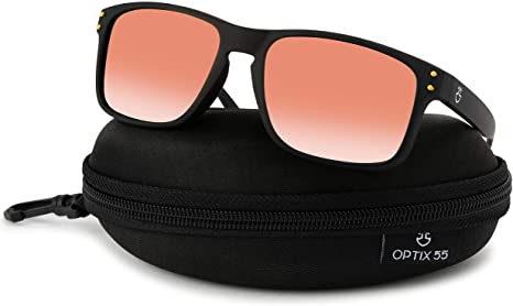 Optix 55 Polarized Glasses for Men & Women – Night Vision/Sun Glasses with PC, Rubber Frame & REVO Coating Sports Sunglasses