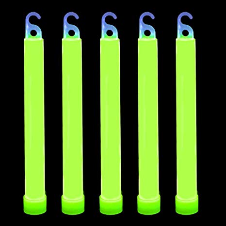 novelinks 50 Pcs 6'' Premium Glow Sticks Bulk - Glow Necklaces Bulk Light up Necklaces Bulk Glow in The Dark Necklaces (Green)