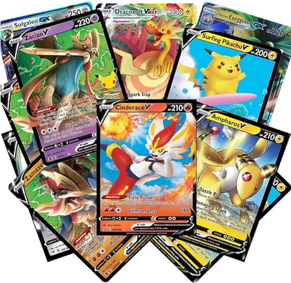 Pokemon Cards - 50 Card Assorted Lot with Guaranteed V Pokemon