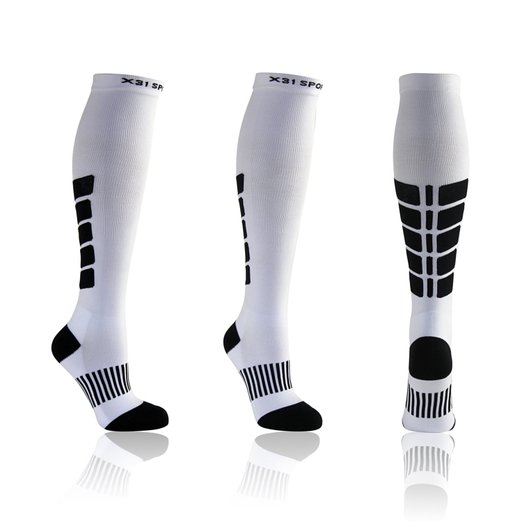 X31 Sports Knee High Compression Socks for Running Womens and Mens
