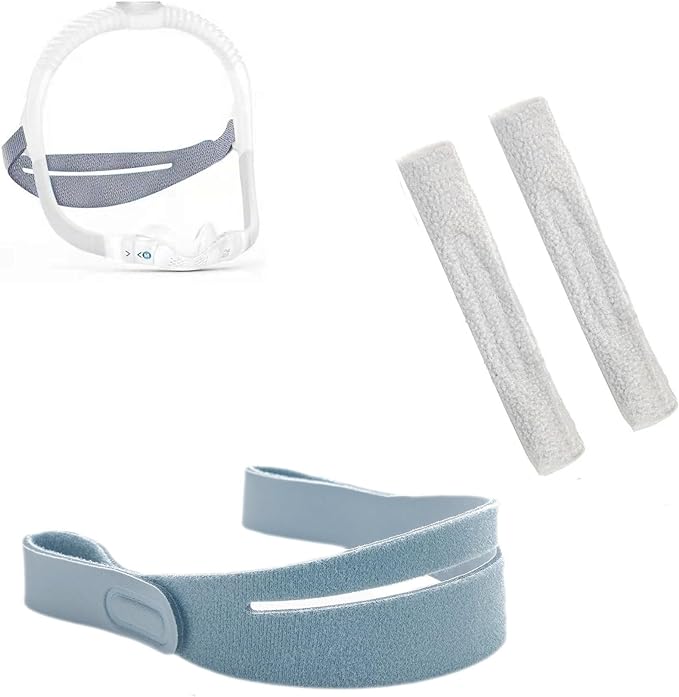 Bukpom 1 Pack Replacement Headgear Strap Compatible with Airfit N30i and P30i, Great Value Premium Soft Durable Stretchy Supplies Adjustable Fit with 2 Strap Covers to Reduce Face Pressure