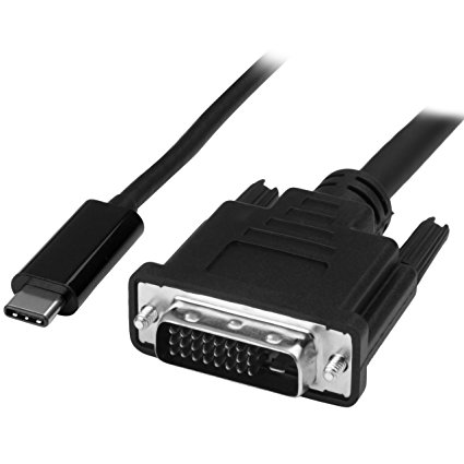 StarTech.com USB-C to DVI Adapter Cable - USB Type-C to DVI Converter for Computers with USB C - 2m 6 ft - USB Type C - 2560x1600