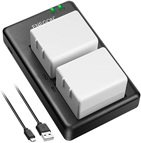 ENEGON Rechargeable Li-ion Battery (2 Pack) and Smart LED Dual Charger Kit ONLY for Arlo Pro, Arlo Pro 2 (VMA4400)
