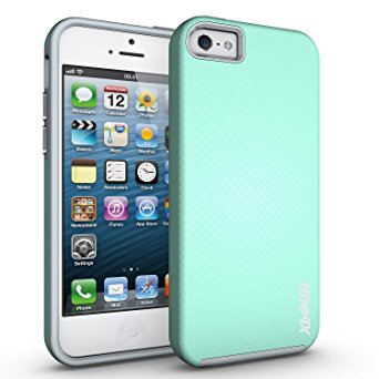 iPhone 5S Case, iPhone 5 Case, iPhone SE Case, Xboun iPhone5, 5S and SE [Dual Layer] Drop Protective Case [Armor Case] PC   TPU Bumper Case for Apple iPhone5/5S/SE(2016 Special Edition) ( Mint Green)