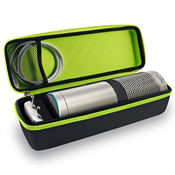 Tizum Travel Portable Hard Case Pouch For Amazon Echo Plus (Black)