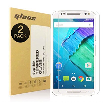 [2-Pack] Motorola Moto X Pure Edition Glass Screen Protector,SupThin Motorola Moto X Pure Edition/X Style Screen Protector Tempered Glass-Transparent -0.25mm Screen Protection HD Ultra Clear
